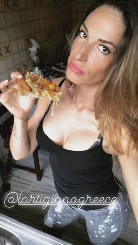 big tits celebrity cleavage greek teasing vertical clip