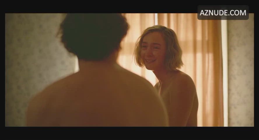 bed sex blonde celebrity moaning nipples riding saoirse ronan tits clip