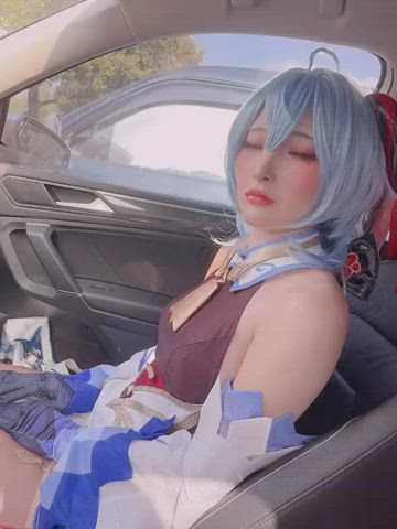 asian car cosplay nipple play public tits clip