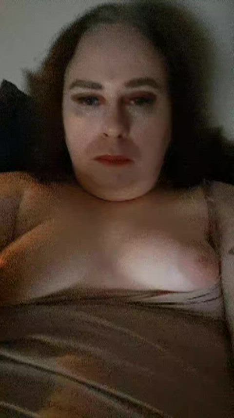 bbw chubby cock jerk off masturbating orgasm small tits tits trans transexual clip