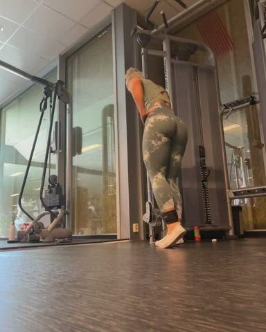 blonde european fitness gym legs norwegian pawg scandinavian workout clip