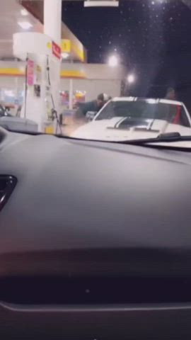Flashing strangers at the gas station