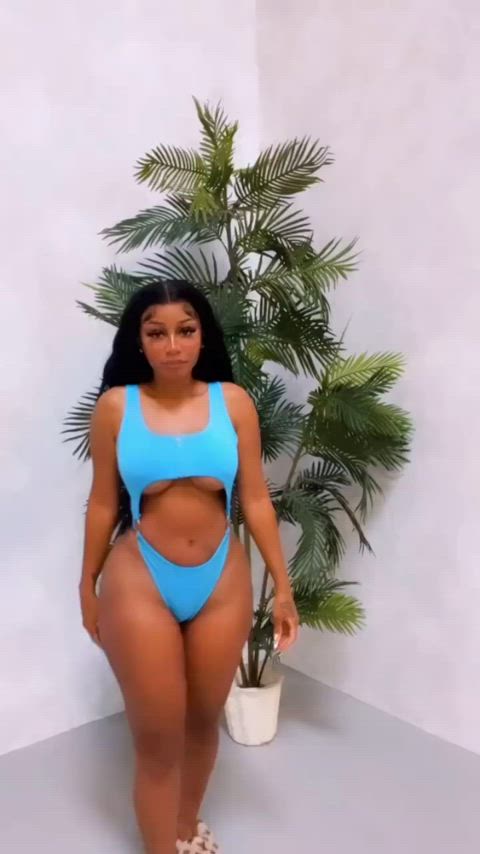 ass big ass booty ebony swimsuit clip