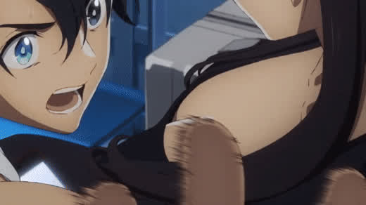 anime big tits cleavage clip