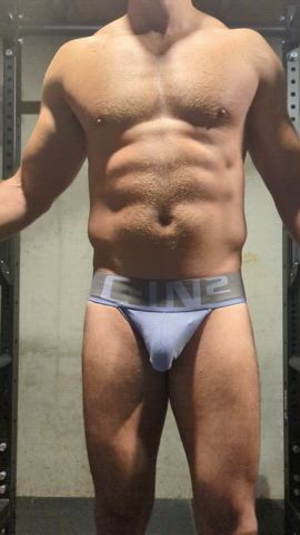 gym jock muscles clip