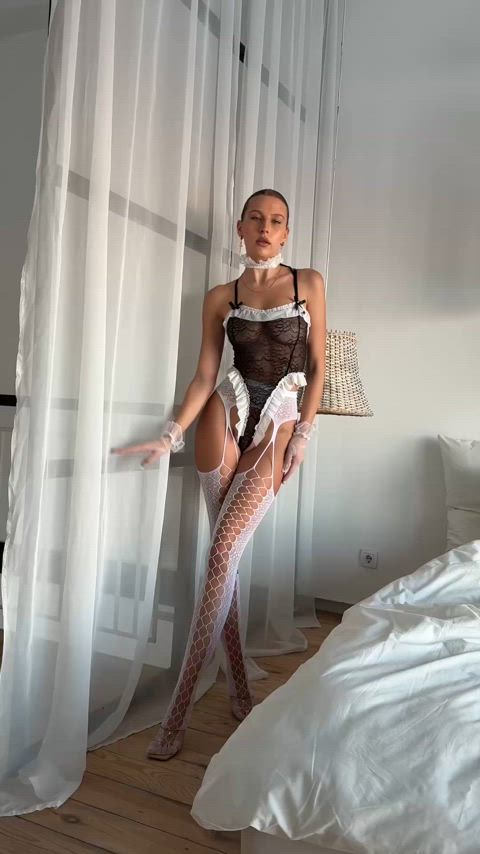 bodysuit choker fansly fishnet lingerie onlyfans stockings clip