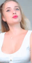 Blonde Blue Eyes Cam Camgirl Cute Vertical Webcam clip