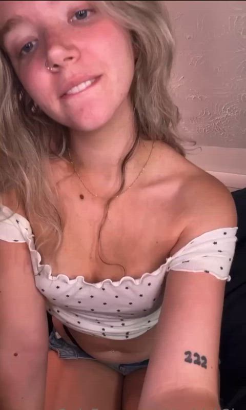 Blonde Braless Flashing Petite Small Tits Tease Teen Tits Porn GIF by subboi143