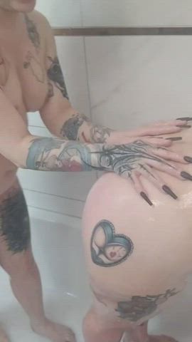 big ass nails shower spanking tattoo twerking clip