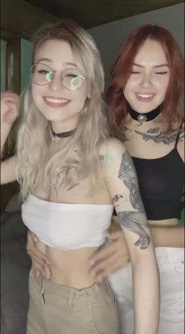 boobs lesbian tattoo teen topless clip