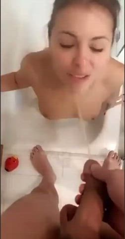 adriana chechik golden shower latina milf pawg piss pornstar teen watersports clip