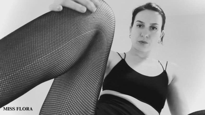 ass female pov fishnet miss flora pov solo tease clip