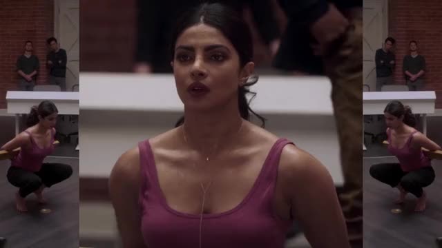 Priyanka Chopra - Quantico - S2E7 - mini-loop / split-screen edit, in pinkish-purple