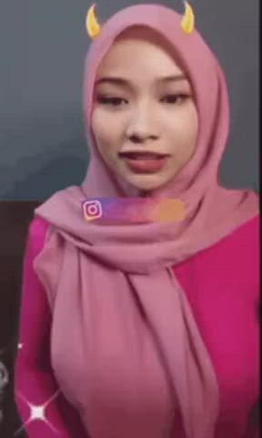 big tits hijab innocent malaysian clip