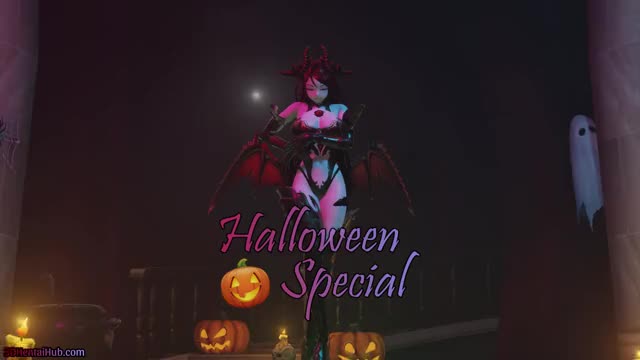 [MMD] Halloween Special! Demon Succubus Dances for you Jiggling her Big Tits (SFW