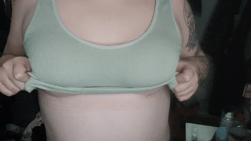 Watch these pretty knockers fall out of my sports bra (28/F)
