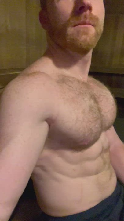 Come clean the sweat off daddy’s (38) chest (OC)