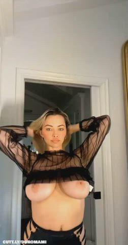 big tits blonde boobs celebrity model onlyfans see through clothing sheer clothes