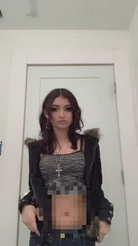 belly button censored tease clip