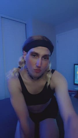 babecock cockslap femboy girl dick mtf sissy sissy slut solo trans clip