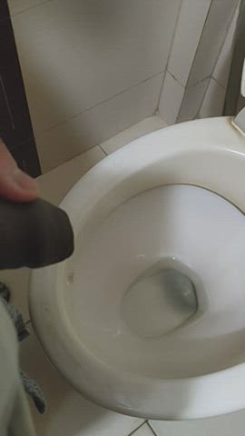cock piss pissing toilet clip