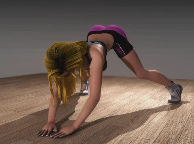 3d animation twerking clip