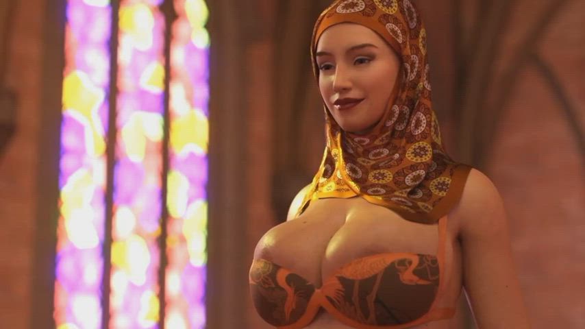 3d animation anime arab big ass cartoon dancing futanari hijab muslim clip