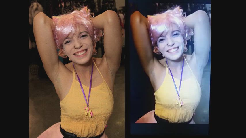 armpit armpits cosplay cum cumshot jerk off masturbating smile solo tribute clip