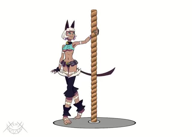 Nadia Fortune - pole dancing on a rope is not the best idea (Xerxes)