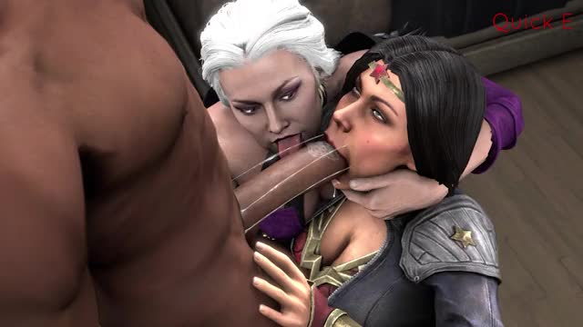 Sindel + Wonder Woman Deepthroat