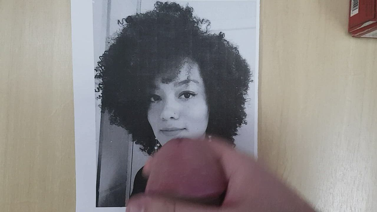 afro brazilian coworker cumshot ejaculation hair jerk off tribute clip