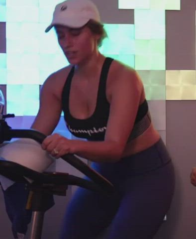 Brunette Sweaty Sex Workout clip