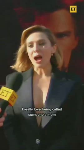 She knows! And she loves it! Mommy Elizabeth Olsen is such a tease