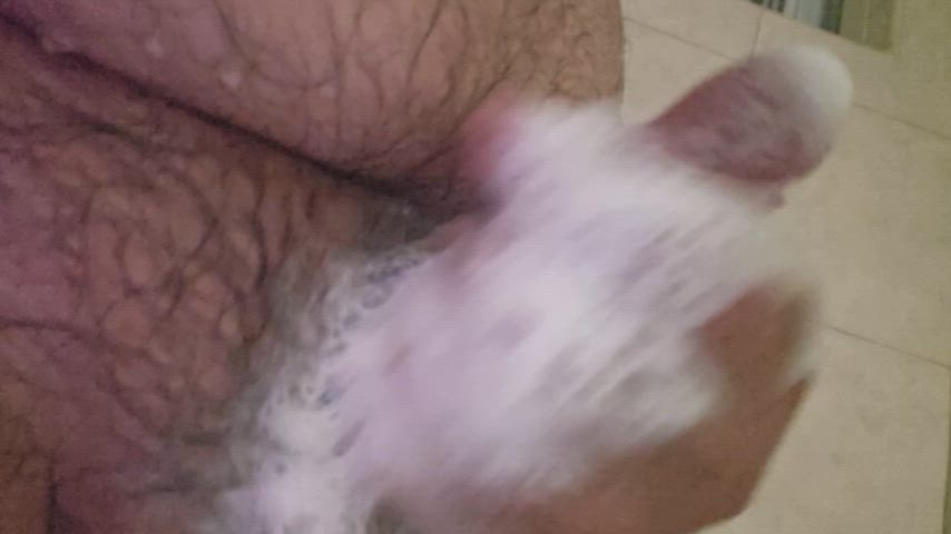 cock male masturbation shower clip