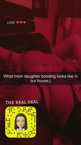 Mom daughter bonding