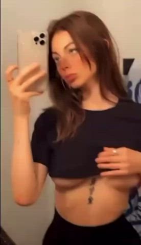 Bathroom Boobs NSFW Tattoo Tits clip