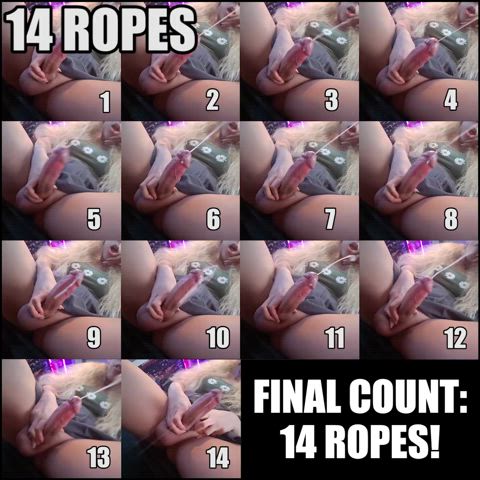 Was this my all time record for biggest orgasm?? I think 14 ropes in one sitting