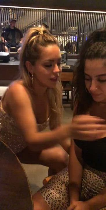 She Eats Girlfriend's Tits Without Warning