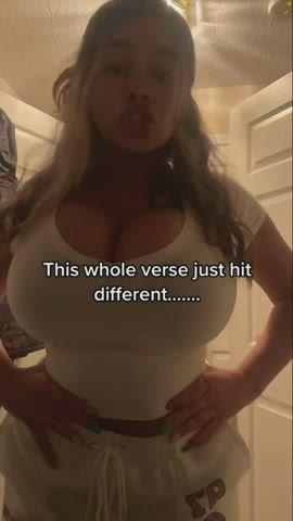 busty cleavage huge tits clip