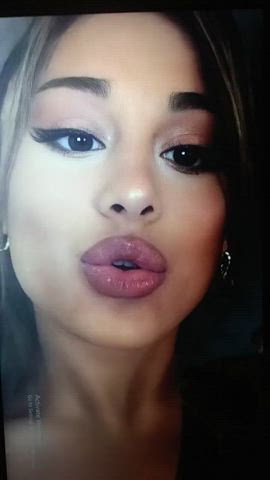 ariana grande cum lips tribute clip