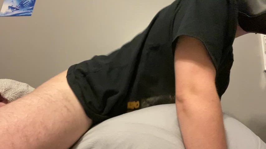 chubby ftm humping pillow humping puppy teen trans man clip