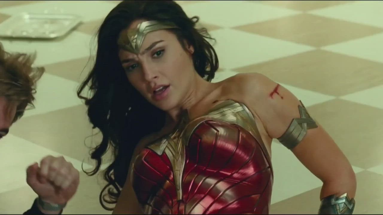 Gal Gadot after being roughly forced by goons...pain in her body..