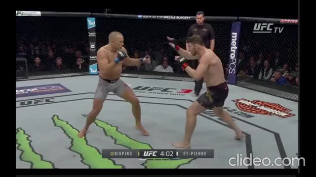 GSP vs. Bisping | GSP exploiting lead side defence with return 4