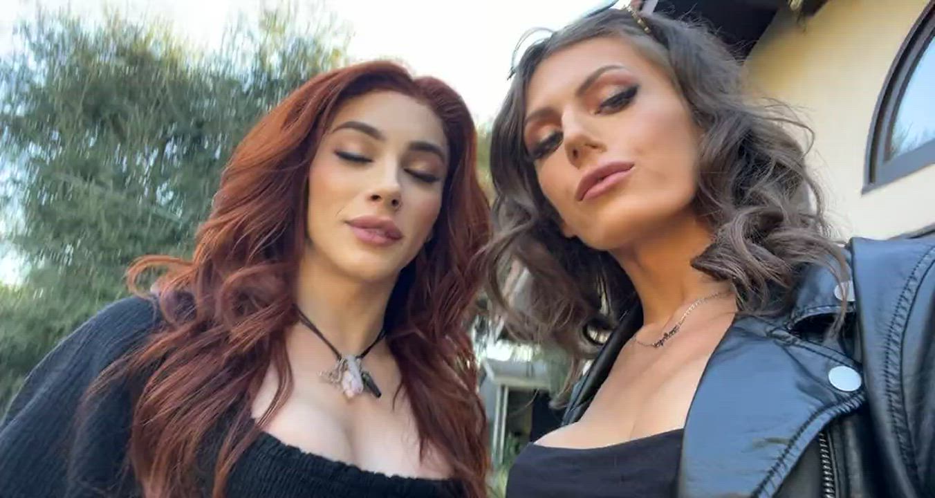 Ariel Demure Clothed Jade Venus Kiss Kissing Leather Pretty Trans clip