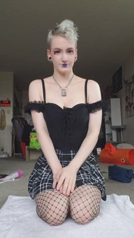 Your hot goth GF teases you and lets you fill all their holes for Valentines Day!