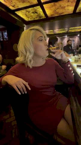 SOTL Ashley Classy Blonde Cigar Smoking