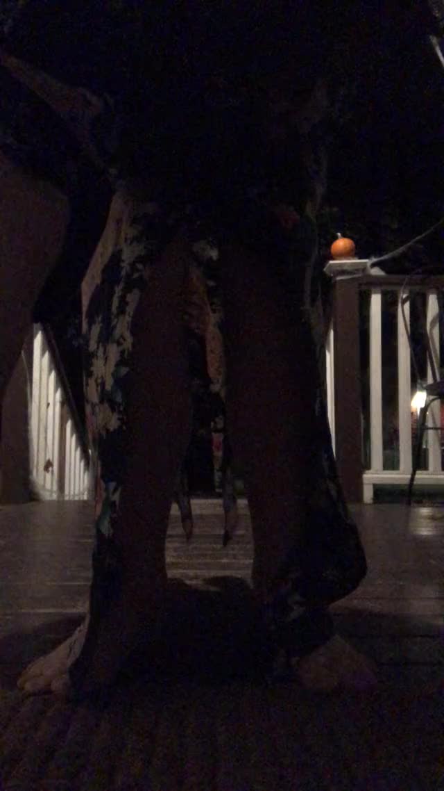 Derobing on my front porch [f]