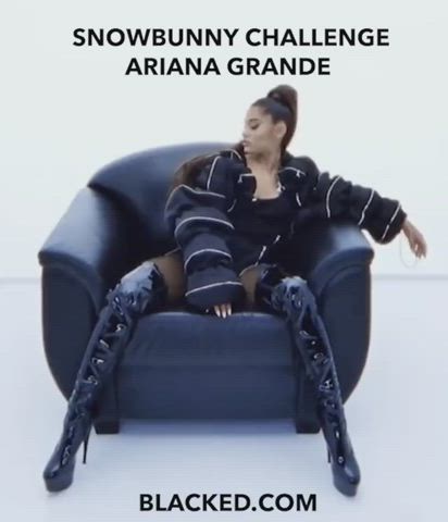 Ariana Grande BBC Caption Celebrity High Heels Latex MILF Spreading Teen clip