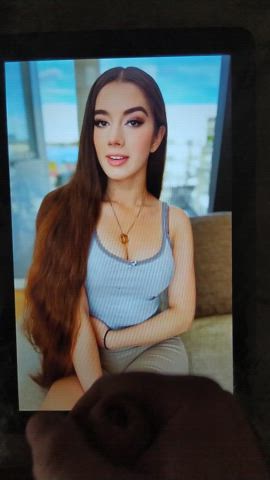 brunette celebrity cum cum on tits cumshot facial gamer girl swedish tiktok tribute