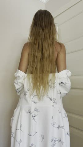 ass blonde long hair clip